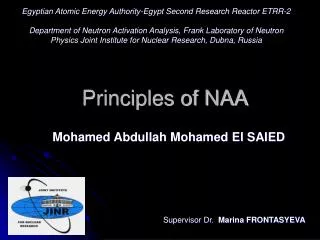 Principles of NAA