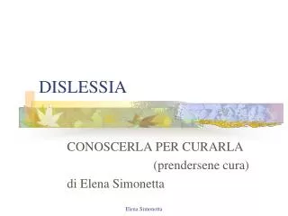 dislessia