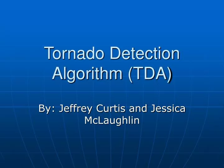 tornado detection algorithm tda