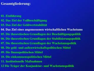 gesamtgliederung