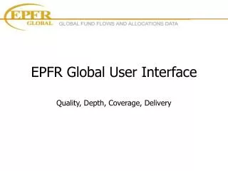 EPFR Global User Interface