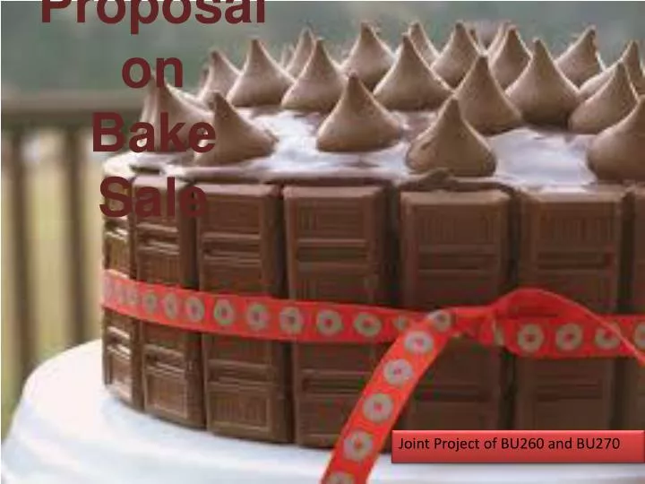 proposal on bake sale