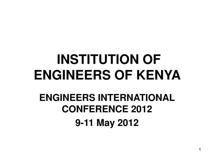 institution of engineers of kenya