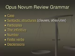 Opus Novum Review Grammar