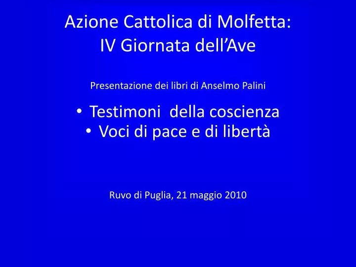 azione cattolica di molfetta iv giornata dell ave