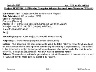 Project: IEEE P802.15 Working Group for Wireless Personal Area Networks (WPANs)