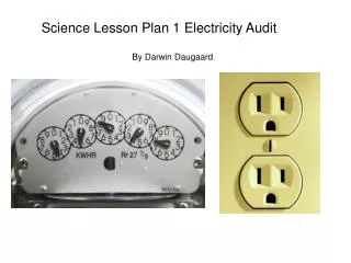 Science Lesson Plan 1 Electricity Audit