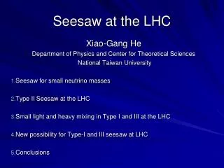 Seesaw at the LHC