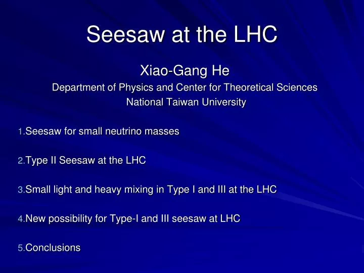 seesaw at the lhc