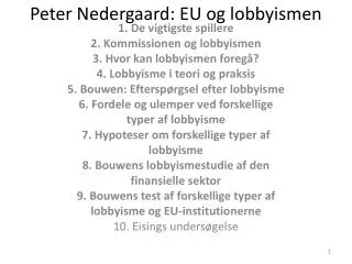 peter nedergaard eu og lobbyismen
