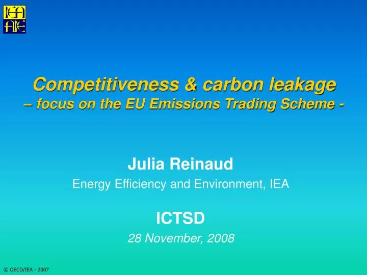 competitiveness carbon leakage focus on the eu emissions trading scheme