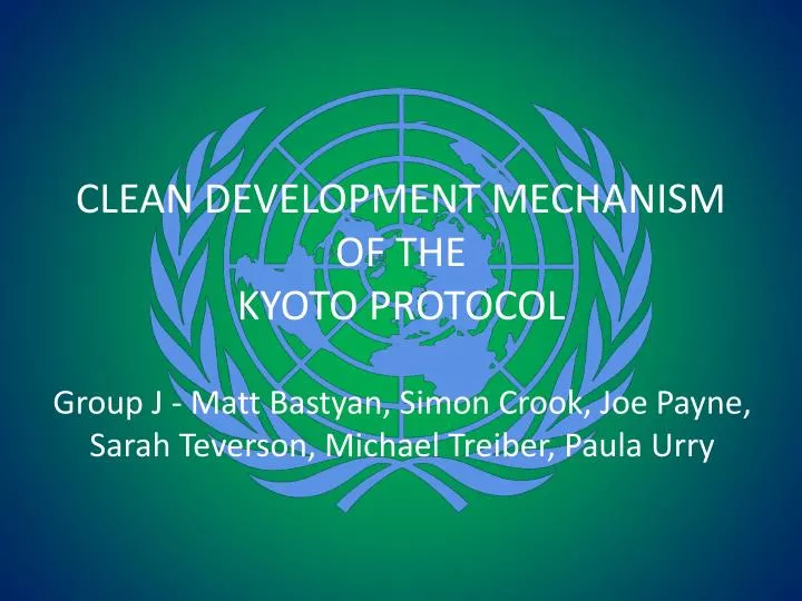 clean development mechanism of the kyoto protocol
