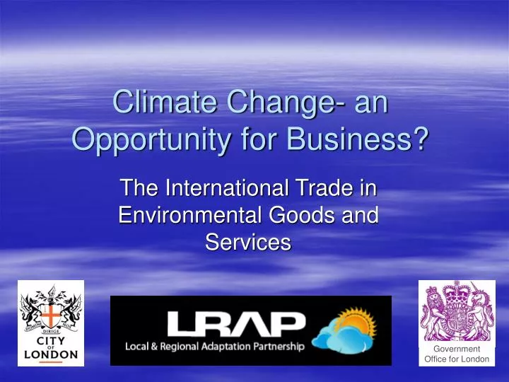 climate change an opportunity for business