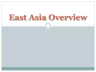 East Asia Overview