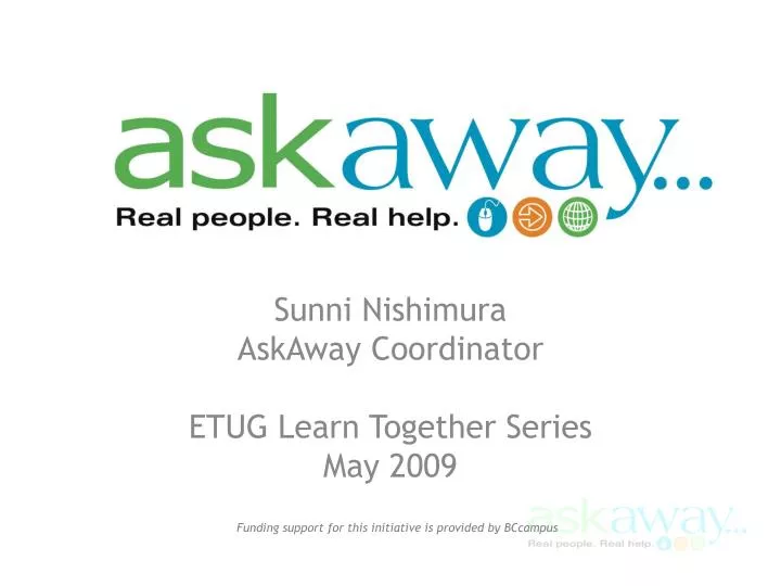 sunni nishimura askaway coordinator etug learn together series may 2009