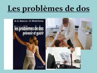 les probl mes de dos