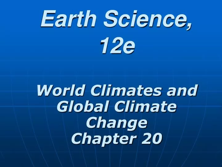 earth science 12e