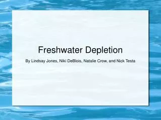 Freshwater Depletion