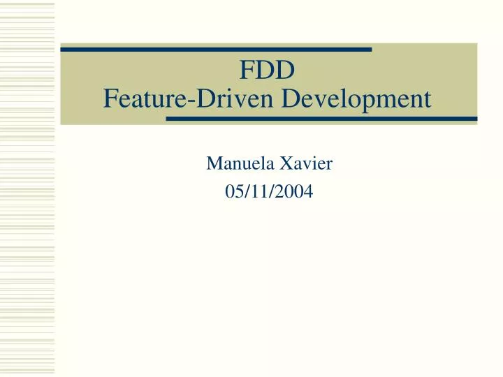 fdd feature driven development