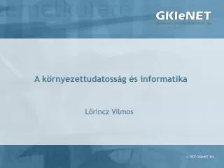 a k rnyezettudatoss g s informatika
