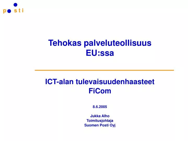 tehokas palveluteollisuus eu ssa