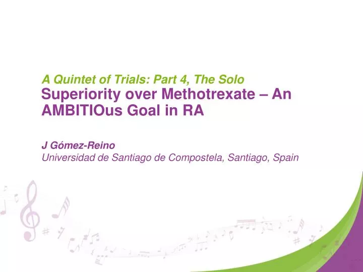 a quintet of trials part 4 the solo superiority over methotrexate an ambitious goal in ra