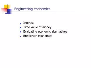 Engineering economics