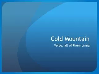 Cold Mountain