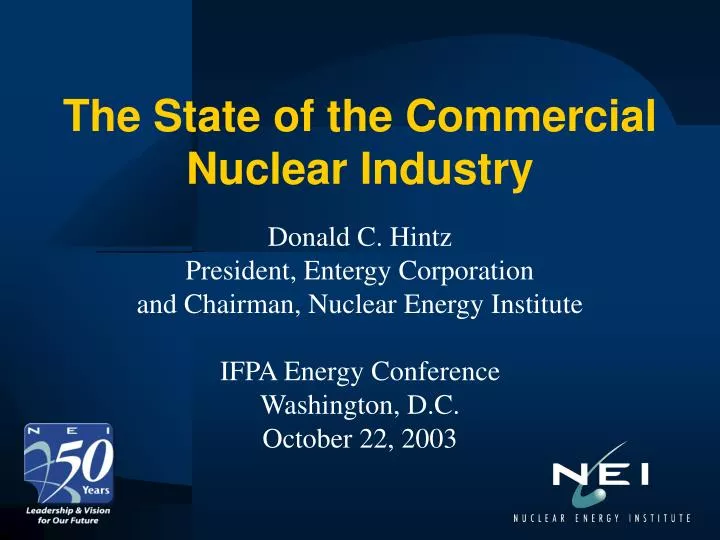 the state of the commercial nuclear industry