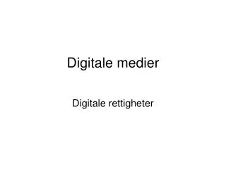 digitale medier