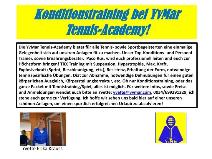 konditionstraining bei yvmar tennis academy