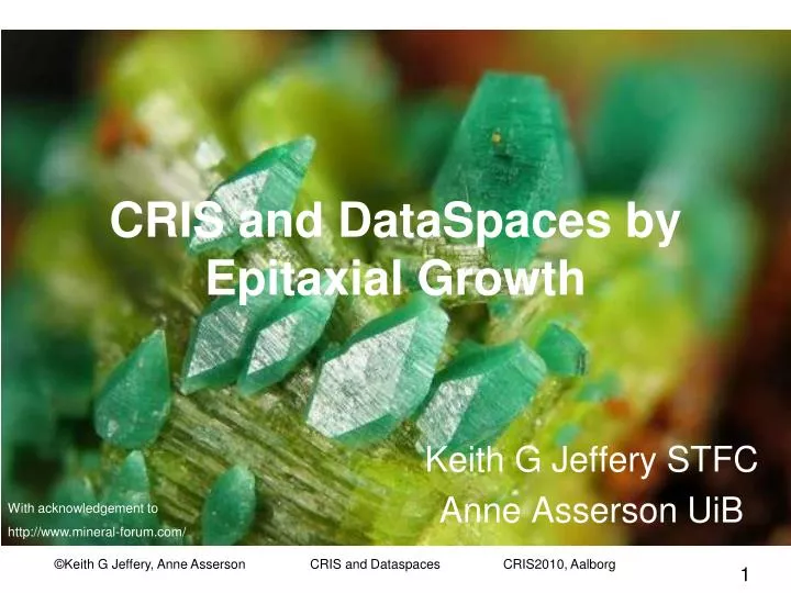 cris and dataspaces by epitaxial growth