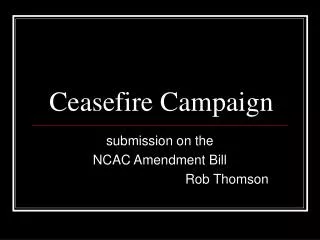 Ceasefire Campaign