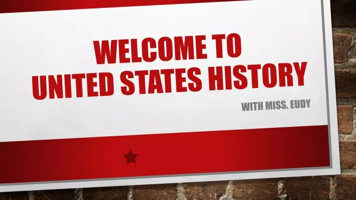 welcome to united states history