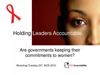 Are governments keeping their commitments to women?
