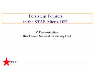 Persistent Pointers in the STAR Micro-DST