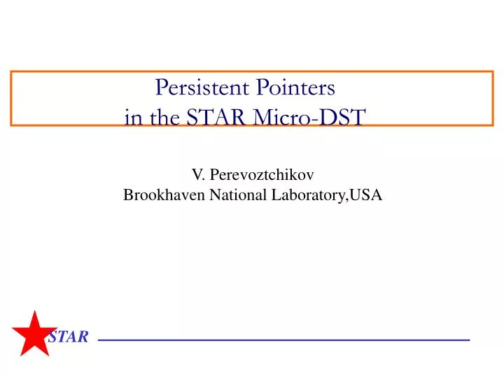 persistent pointers in the star micro dst
