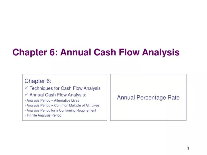 chapter 6 annual cash flow analysis