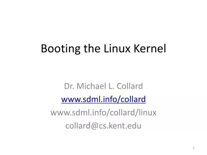 booting the linux kernel