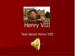 Henry VIII - slide 1