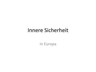 innere sicherheit