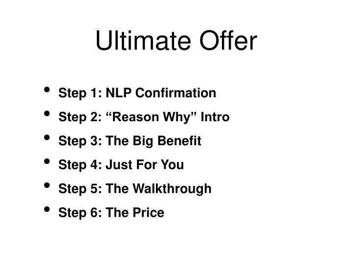 ultimate offer