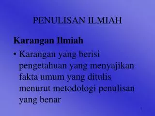 penulisan ilmiah