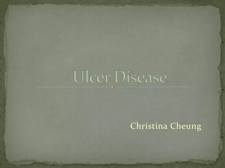 ulcer disease