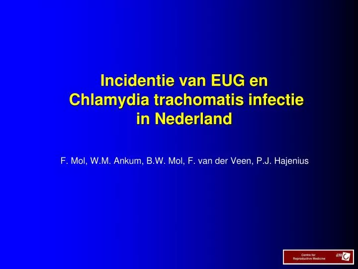 incidentie van eug en chlamydia trachomatis infectie in nederland