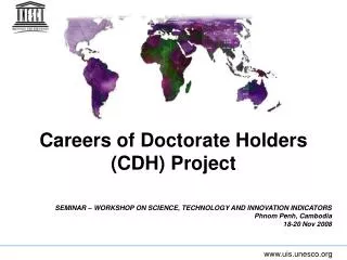 Careers of Doctorate Holders (CDH) Project