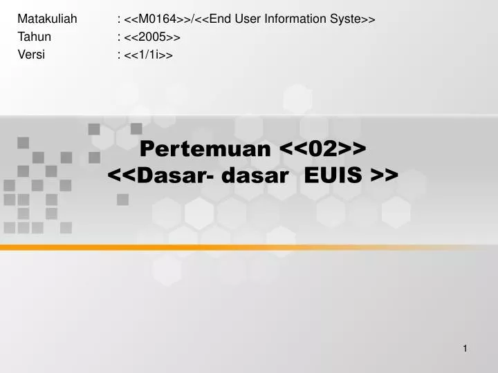 pertemuan 02 dasar dasar euis