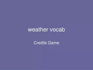 weather vocab