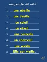 e uil , euille , eil , eille - slide 1