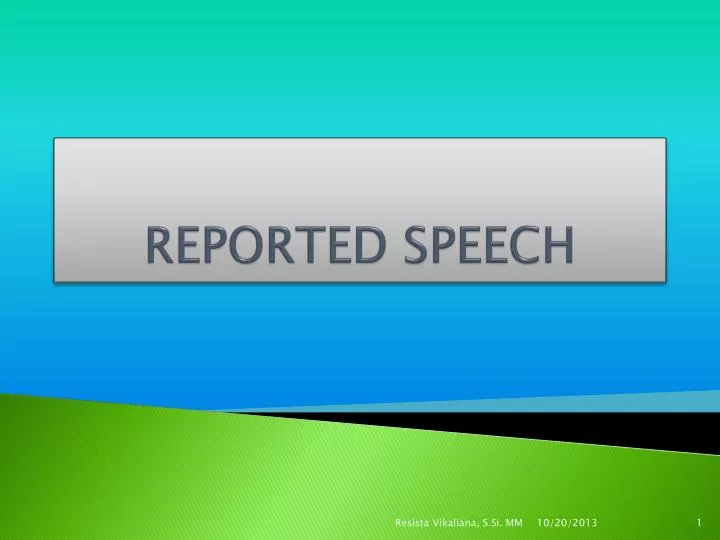 reported speech